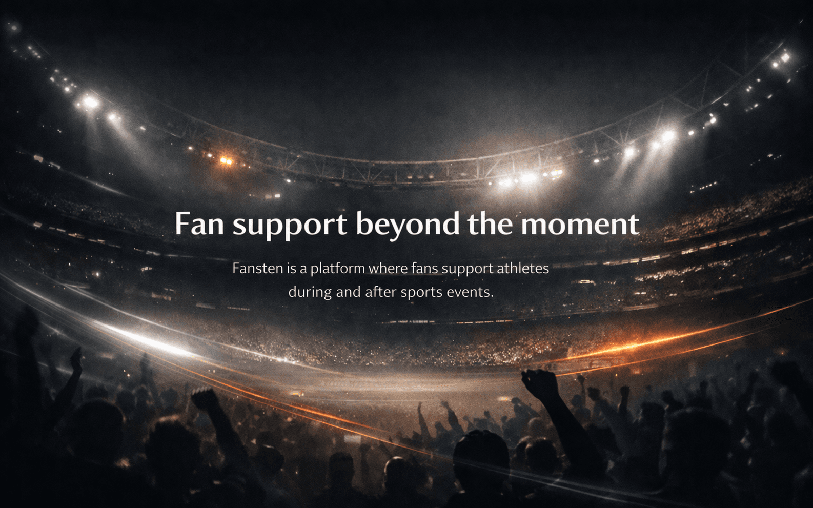 A stadium atmosphere with fans supporting athletes beyond the live moment.